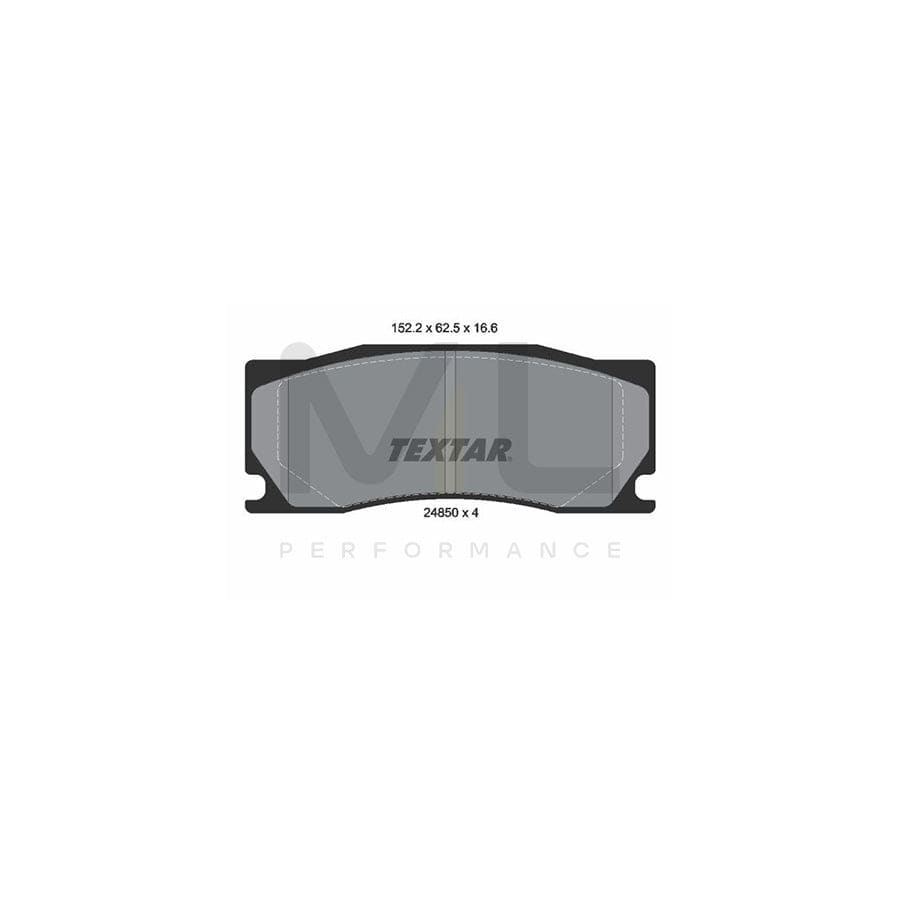 TEXTAR 2485001 Brake pad set for JAGUAR XK not prepared for wear indicator | ML Performance Car Parts