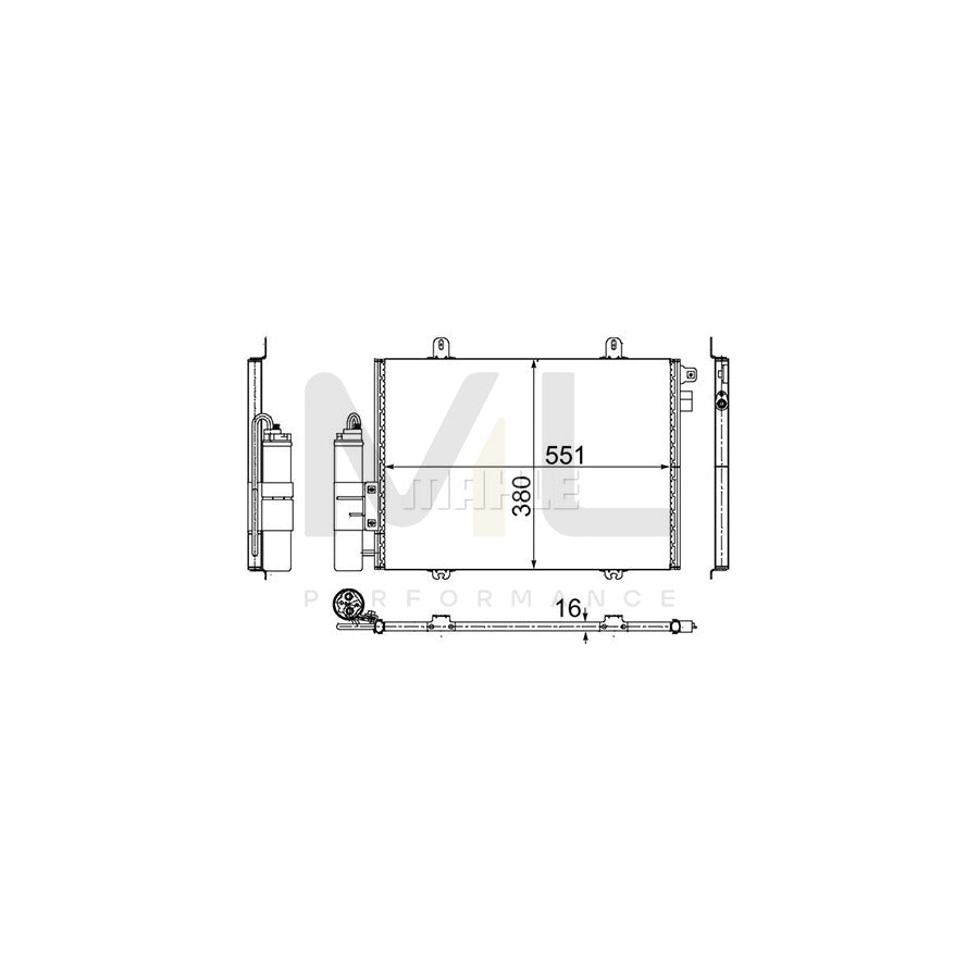 MAHLE ORIGINAL AC 221 000S Air conditioning condenser with dryer | ML Performance Car Parts