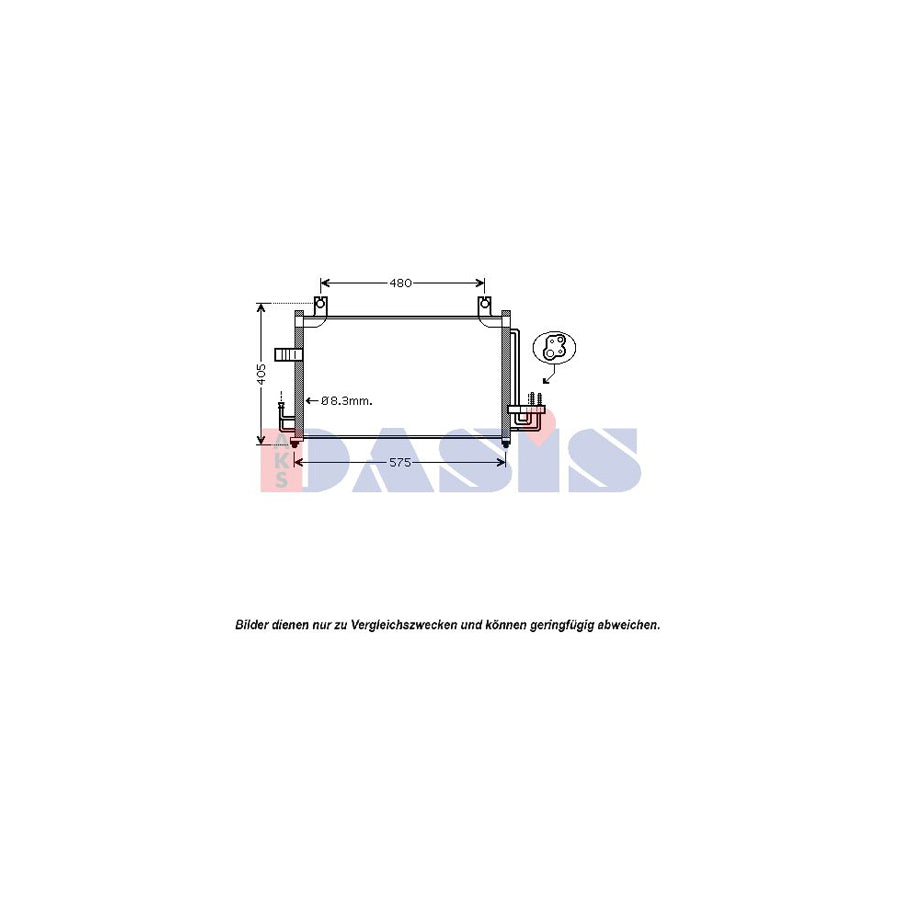 AKS Dasis 512038N Air Conditioning Condenser For Kia Rio | ML Performance UK