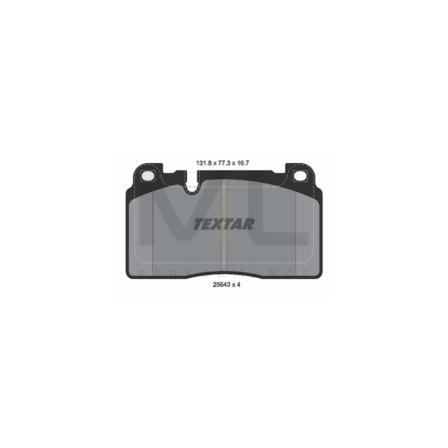 TEXTAR 2564305 Brake pad set for AUDI Q5 (8RB) prepared for wear indicator | ML Performance Car Parts