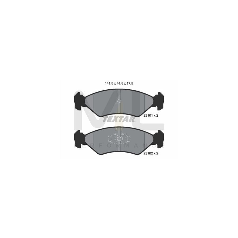 TEXTAR 2310101 Brake pad set not prepared for wear indicator | ML Performance Car Parts