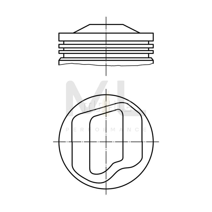 MAHLE ORIGINAL 029 78 12 Piston 75,51 mm, with piston rings | ML Performance Car Parts