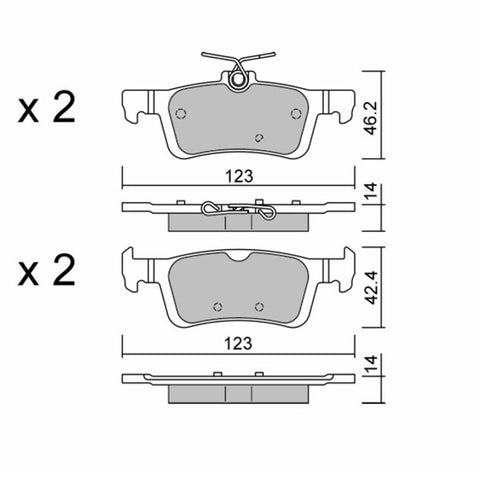 GENUINE FORD 2468752 FIESTA TAROX®* FORD PERFORMANCE REAR BRAKE PAD KIT STRADA 122 (FAST ROAD) | ML Performance UK