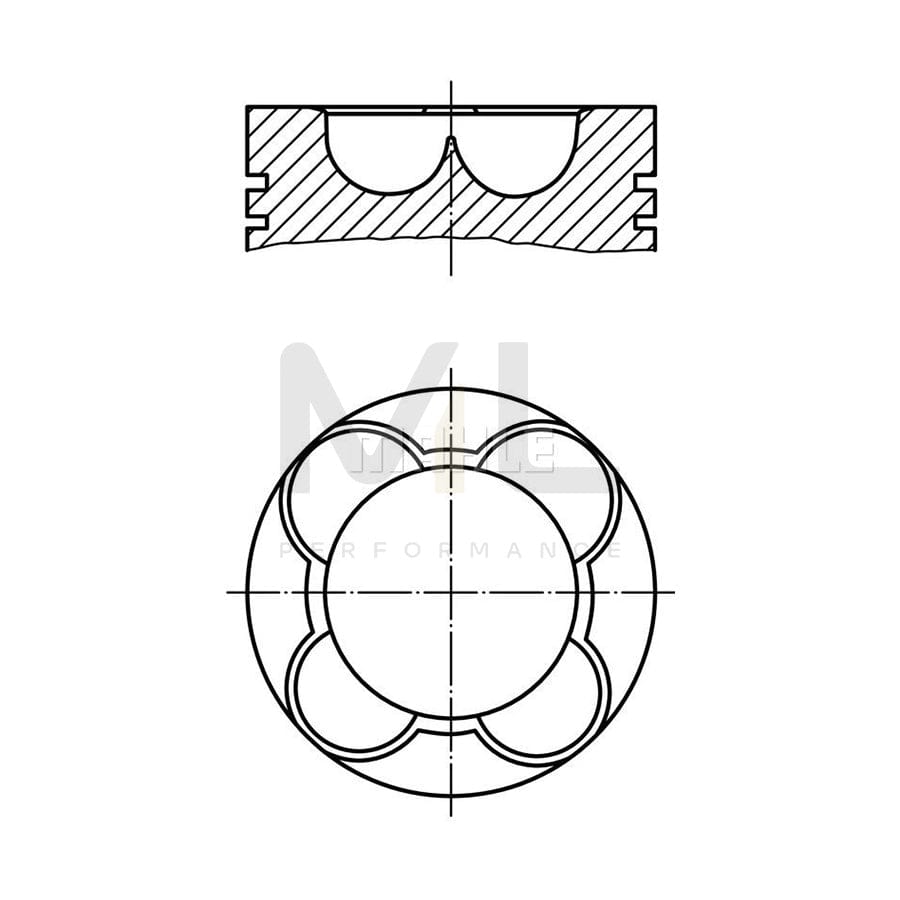 MAHLE ORIGINAL 081 PI 00108 000 Piston for BMW 3 Series 84,0 mm, with cooling duct, with piston ring carrier | ML Performance Car Parts