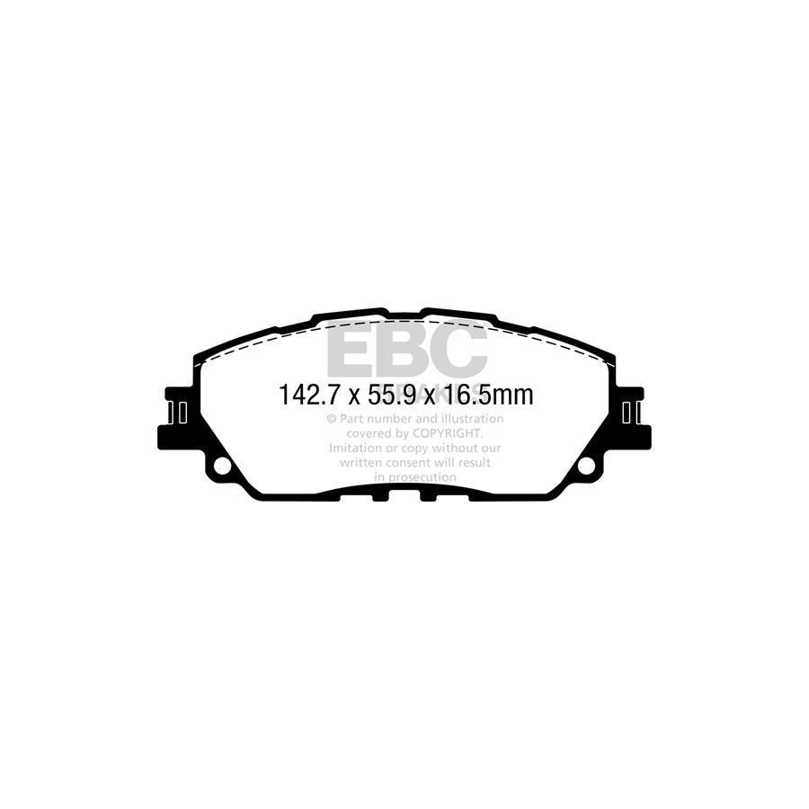 EBC DP22378 Toyota Camry Greenstuff Front Brake Pads - Akebono Caliper 2 | ML Performance UK Car Parts