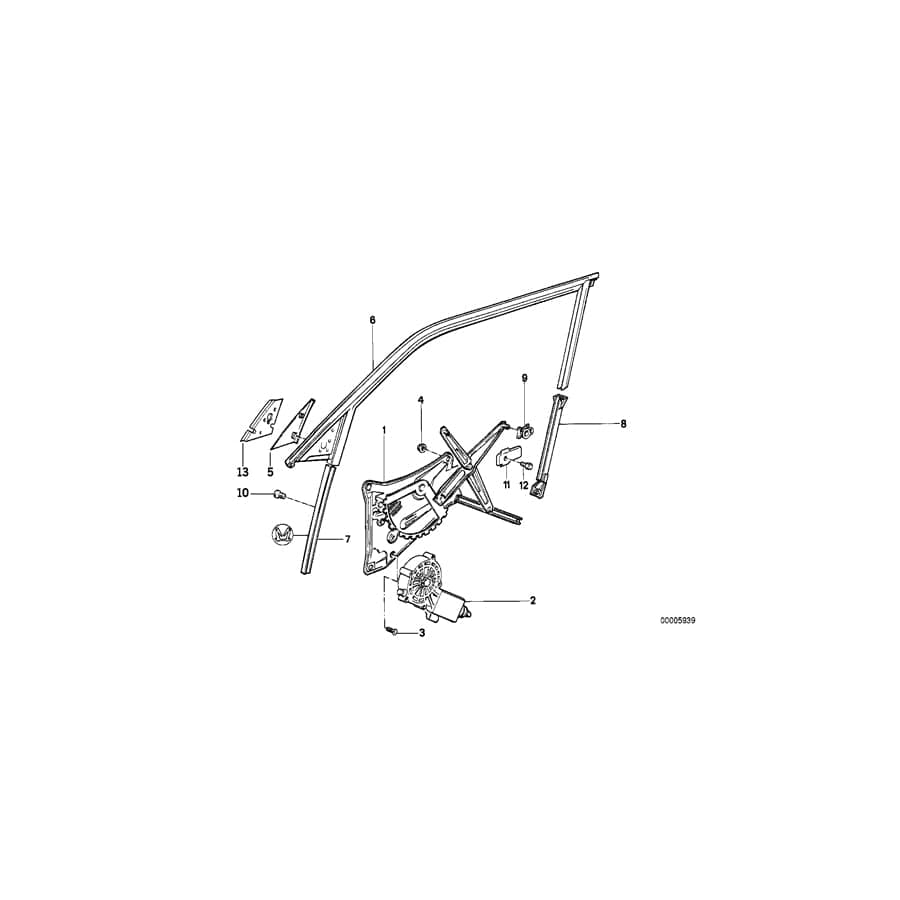 Genuine BMW 51328127502 E32 Guide Rail Front Right (Inc. 750i, 750iL & 730iL) | ML Performance UK Car Parts