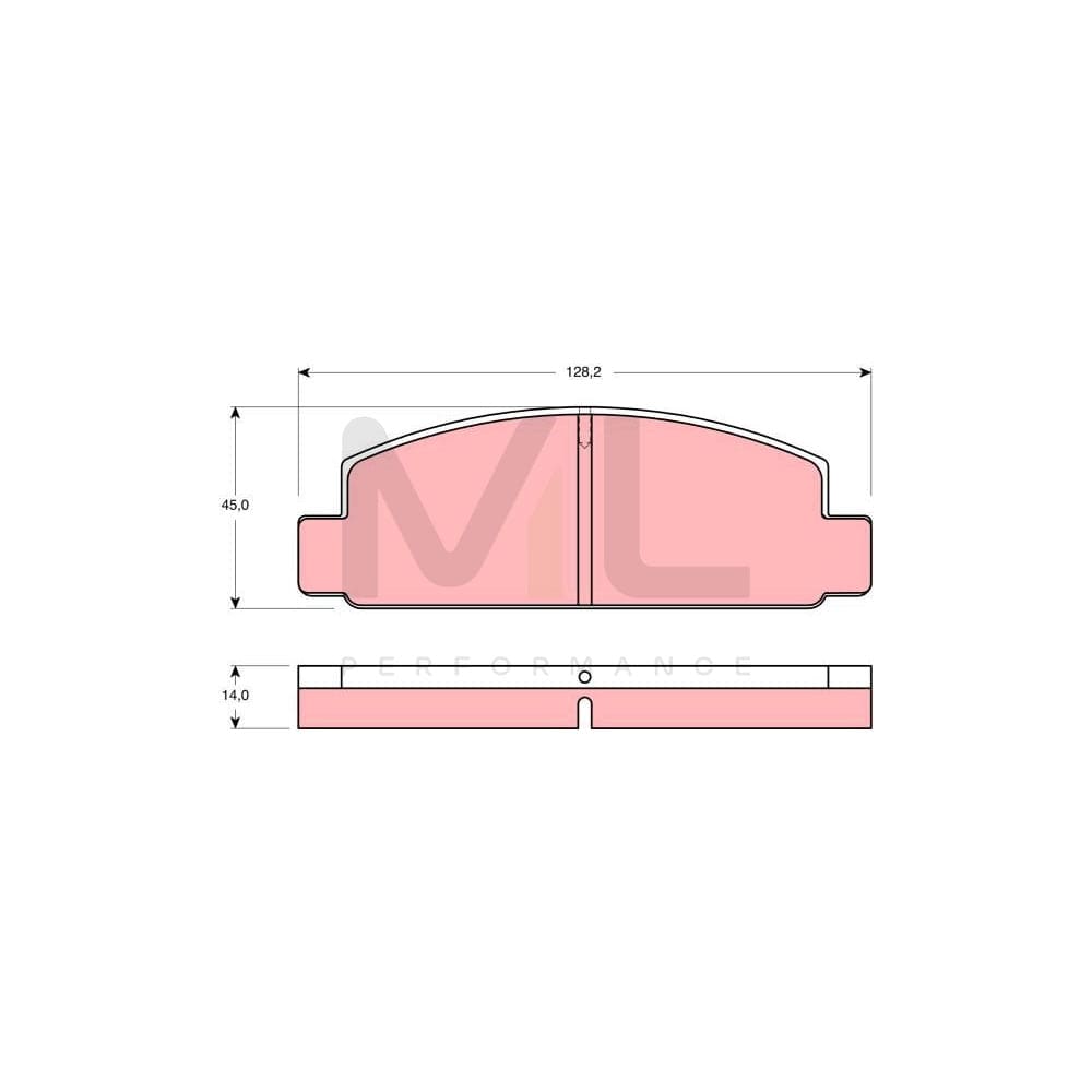 TRW Gdb176 Brake Pad Set For Mazda Rx-7 I (Sa) Not Prepared For Wear Indicator | ML Performance Car Parts