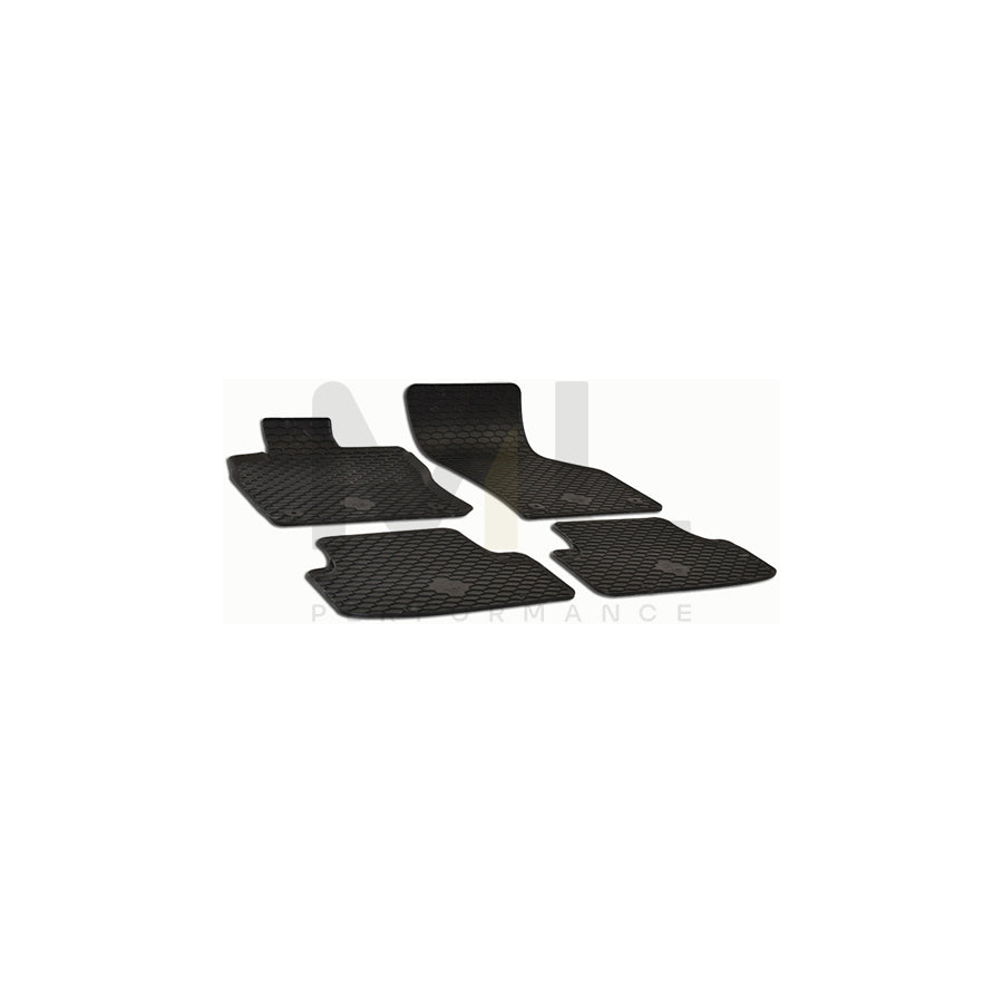 WALSER Tailored 50655 Floor mat set Elastomer, Front and Rear, Quantity: 4, Black | ML Performance Car Parts