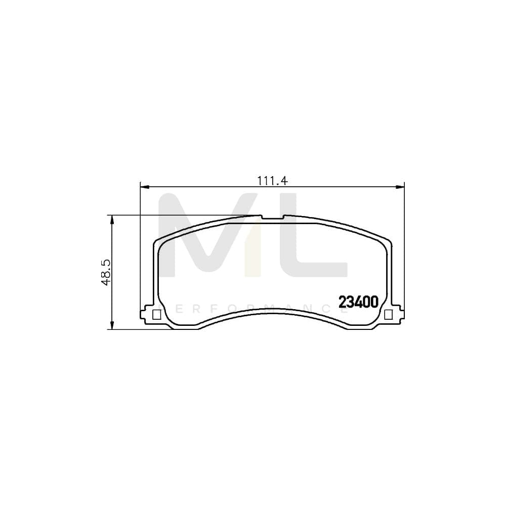 Hella 8DB 355 016-941 Brake Pad Set With Acoustic Wear Warning | ML Performance Car Parts