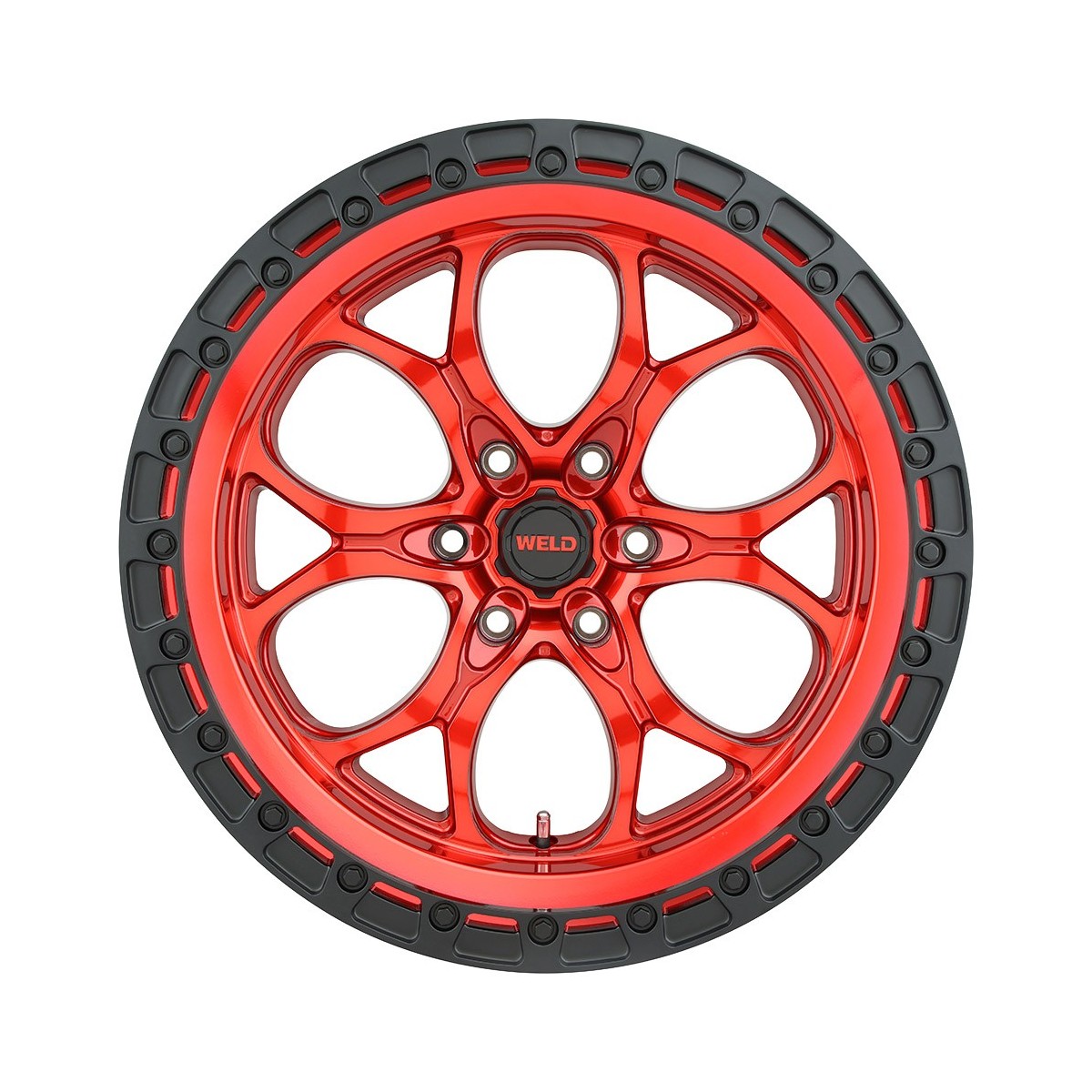 Weld W13400084475 Ledge 6 W134 Wheel 20x10 6x139.7 ET-18 BS4.75 Candy Red - Satin Black