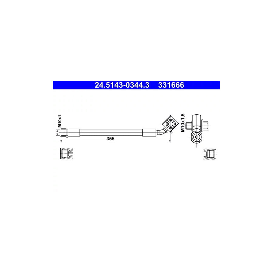 ATE 24.5143-0344.3 Brake Hose