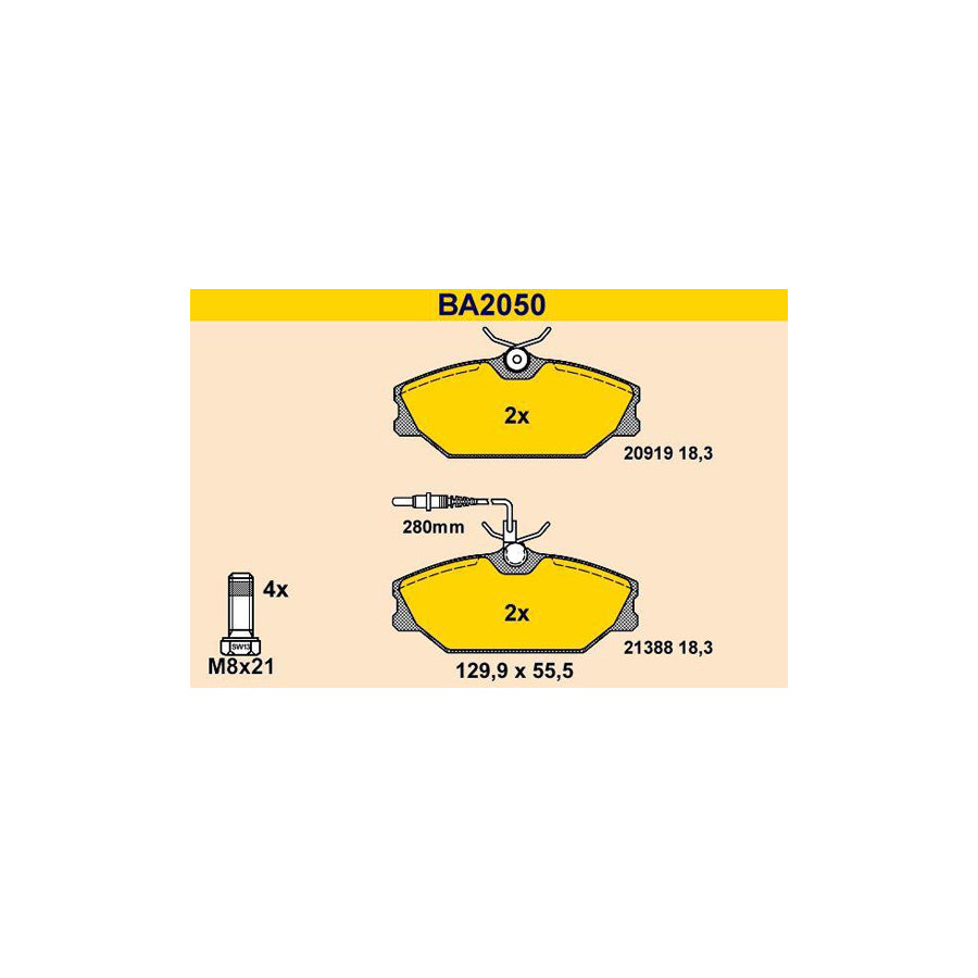 Barum BA2050 Brake Pad Set