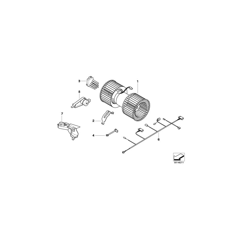 Genuine BMW 64113452403 E83 Actuator (Inc. X3) | ML Performance UK Car Parts