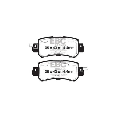 EBC PD01KR472 Mazda CX-5 Greenstuff Rear Brake Pad & Plain Disc Kit 2 | ML Performance UK Car Parts