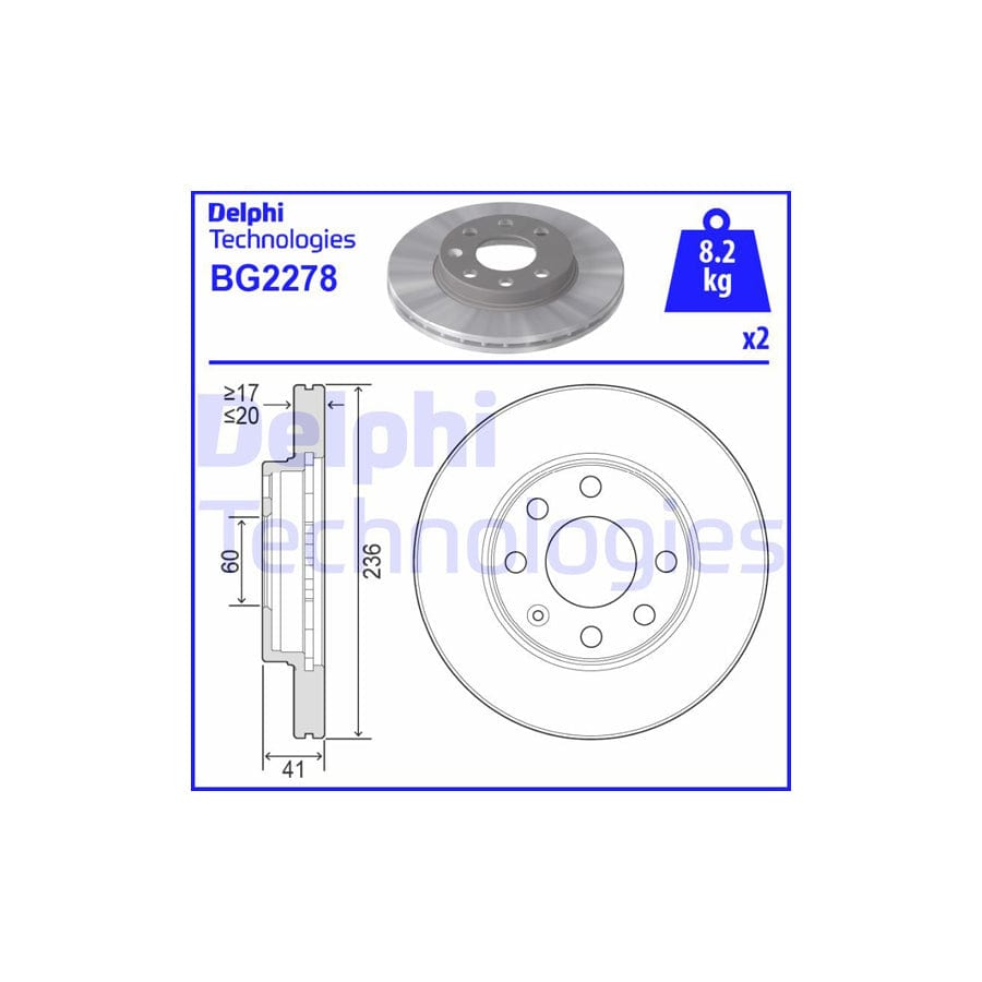 Delphi Bg2278 Brake Disc