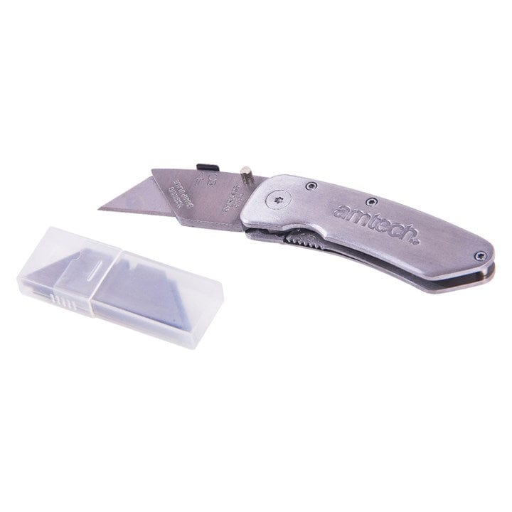 Amtech Foldback Utility Knife - Stainless Steel | ML Performance DIY & Power Tools