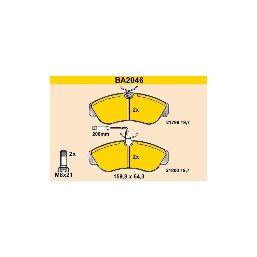 Barum BA2046 Brake Pad Set