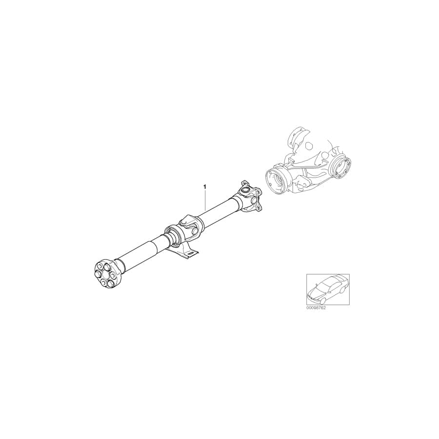 Genuine BMW 26117514471 E85 Drive Shaft Automatic Transmission L=1189MM (Inc. Z4 2.5i & Z4 3.0i) | ML Performance UK Car Parts