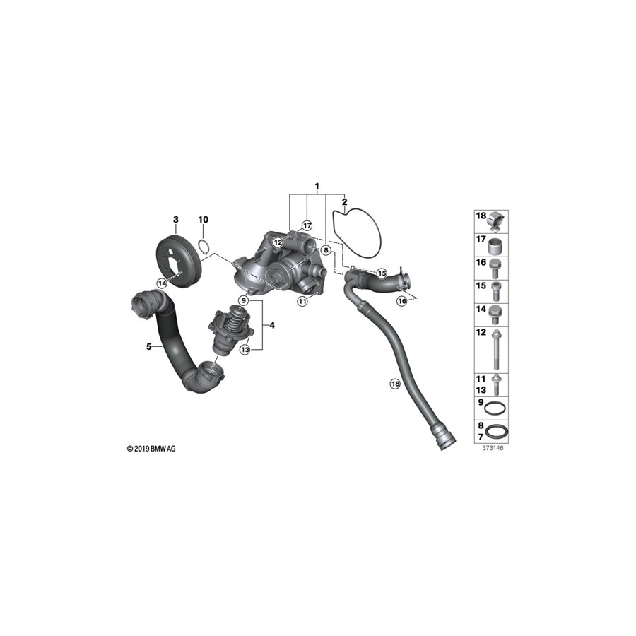 Genuine BMW 11417505190 E61 F87 Dowel D=8mm / L=6,3mm (Inc. Coupé, Drophead & 540i) | ML Performance UK Car Parts