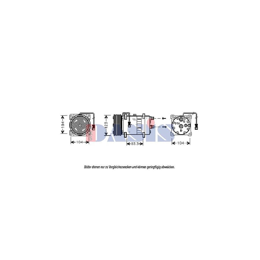 AKS Dasis 851300N Compressor, Air Conditioning | ML Performance UK