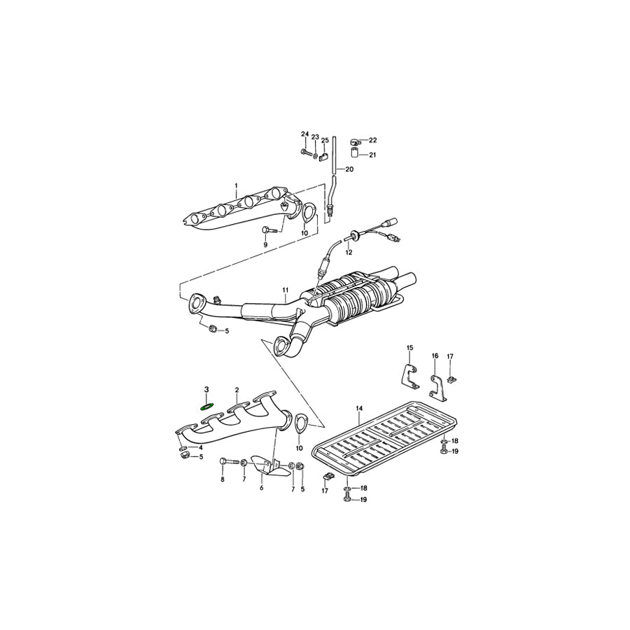 Genuine Porsche Exhaust Manifold Gasket Porsche 928 / 944 / 968 | ML Performance UK Car Parts