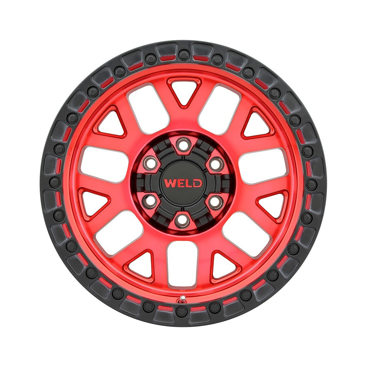 Weld W13379098450 Cinch W133 Wheel 17x9 6x135 ET-12 BS4.5 Candy Red - Satin Black