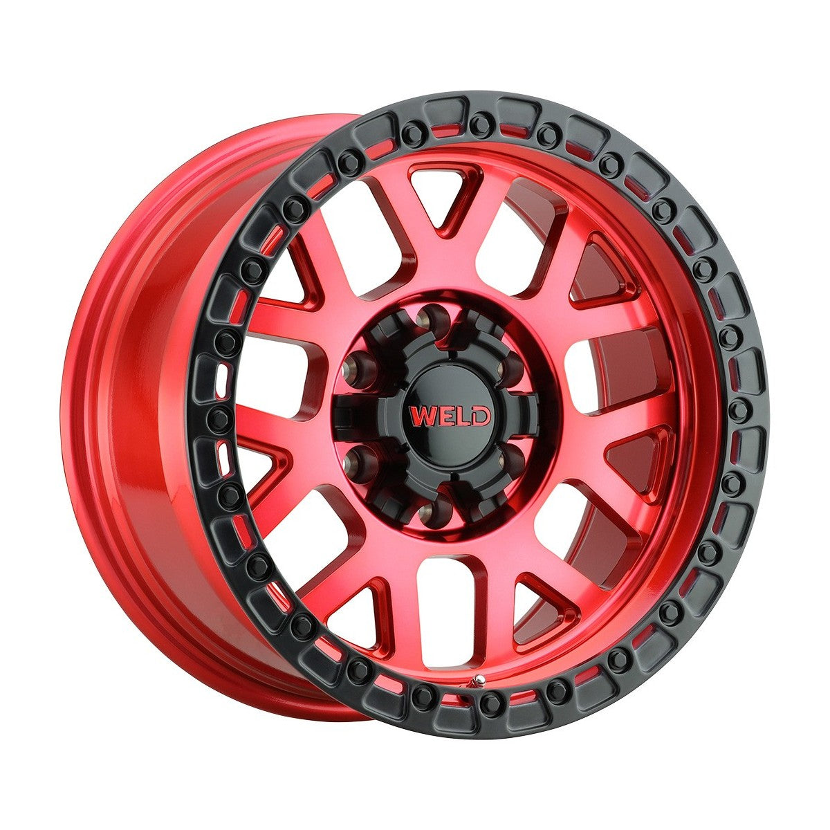 Weld W13379098450 Cinch W133 Wheel 17x9 6x135 ET-12 BS4.5 Candy Red - Satin Black