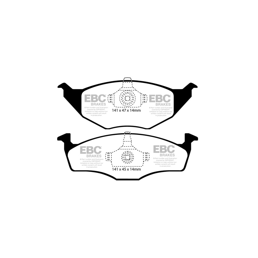 EBC DP1433 VW Lupo Ultimax Front Brake Pads 2 | ML Performance UK Car Parts