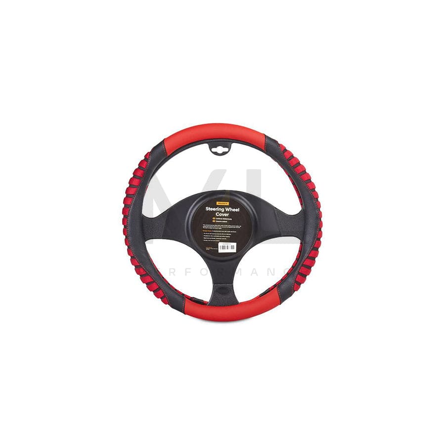 RIDEX 4791A0135 Steering wheel cover Black, Red, Ø: 37-39cm | ML Performance Car Parts