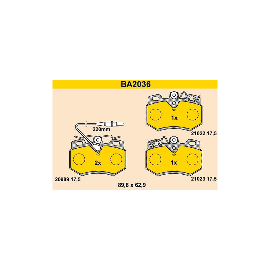 Barum BA2036 Brake Pad Set