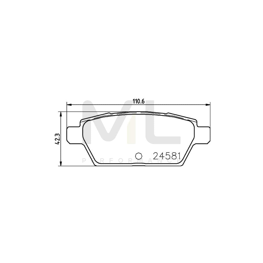 Hella 8DB 355 015-091 Brake Pad Set Not Prepared For Wear Indicator | ML Performance Car Parts