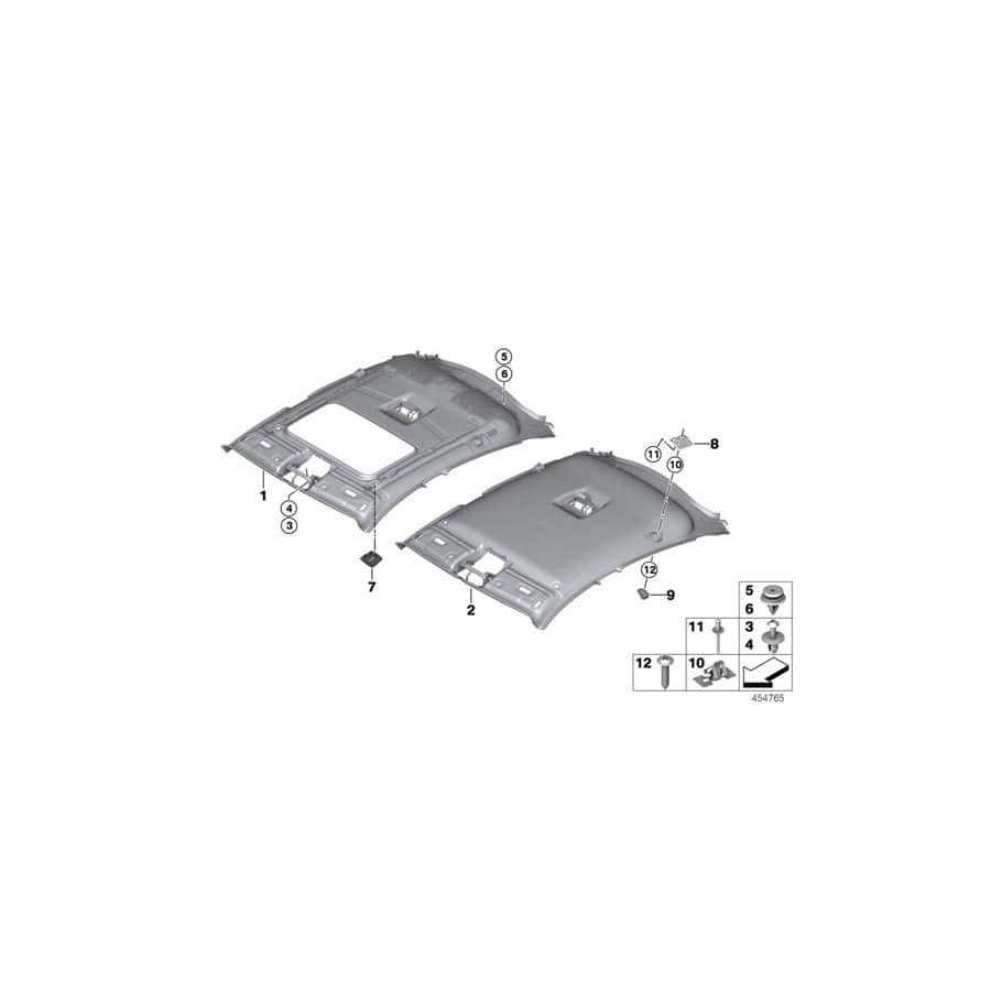 Genuine BMW 51437409369 F26 Headlining, Lift-Up & Slide-Back Sunroof BEIGE (Inc. X4) | ML Performance UK Car Parts