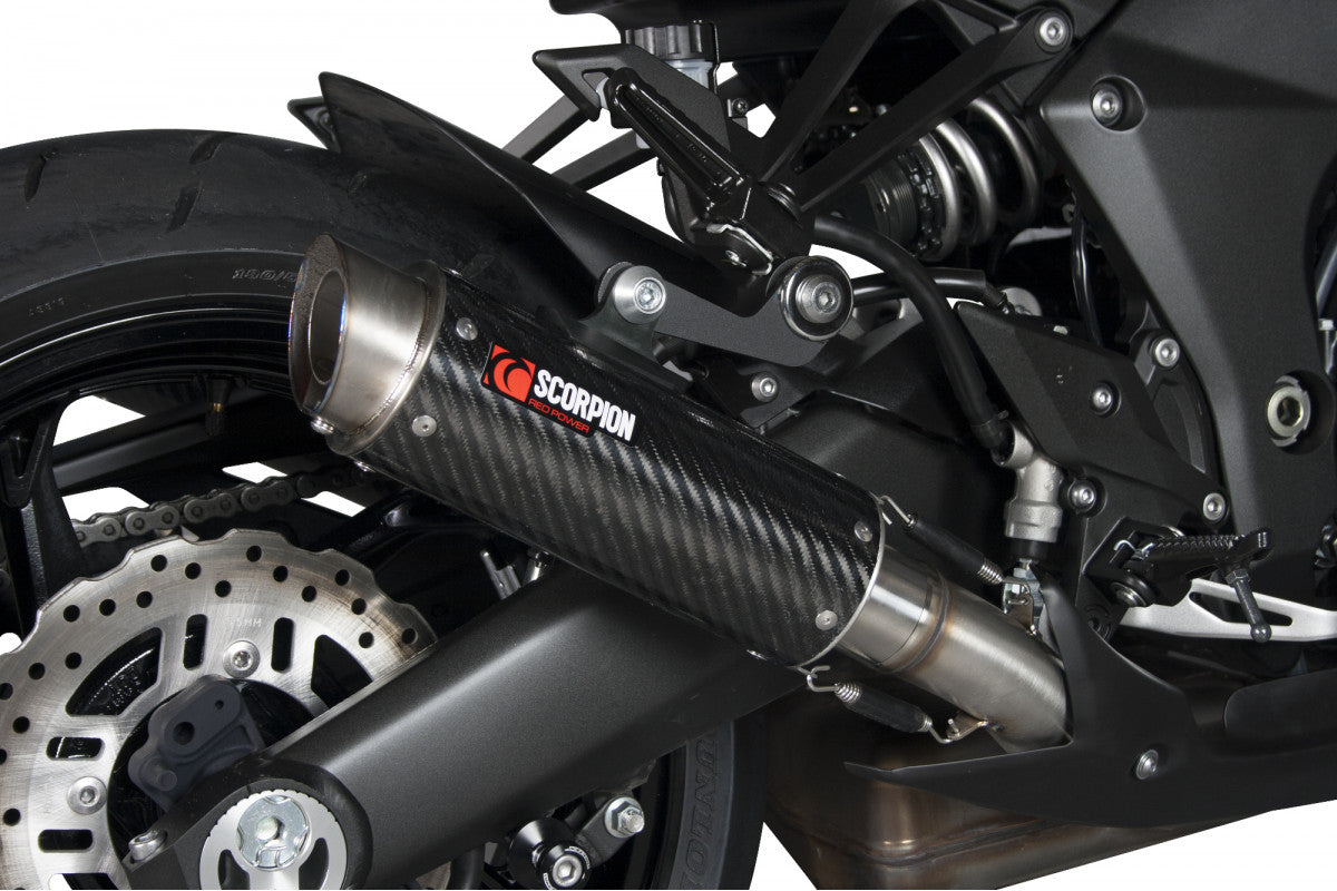 Scorpion KA1009CEM Kawasaki Z1000 Rp1-Gp Slip-On (Pair) - Carbon Fibre Sleeve | ML Performance UK UK