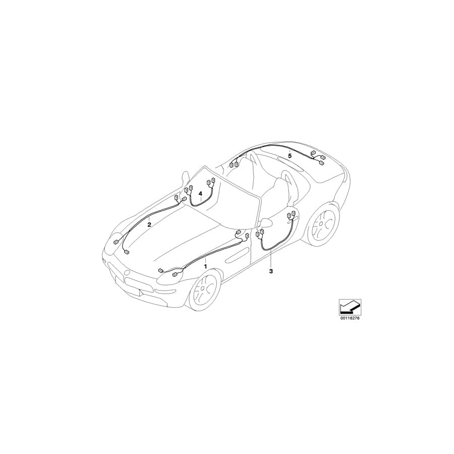 Genuine BMW 61126929498 E52 Repair Wiring Set F Trunk (Inc. ALPINA V8 & Z8) | ML Performance UK Car Parts