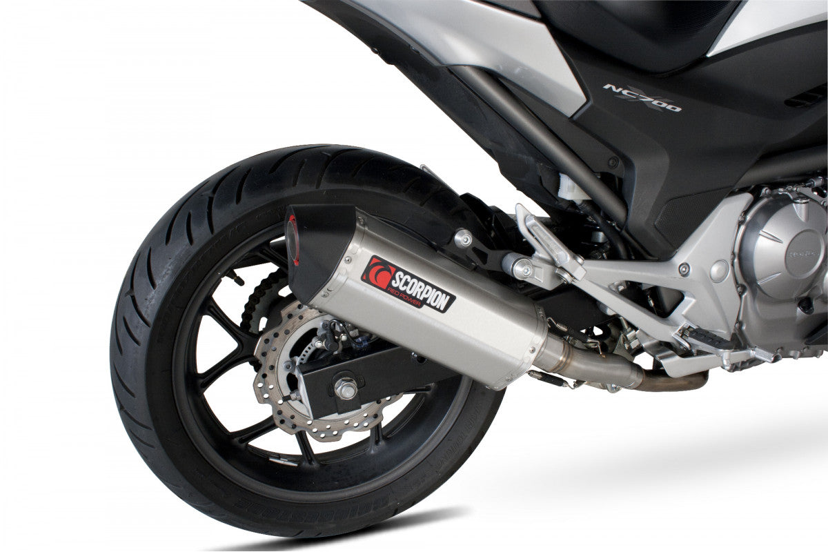 Scorpion RHA155SEO Honda Serket Parallel Slip-On - Brushed Stainless Steel Sleeve (NC700 S / NC700 X) | ML Performance UK UK