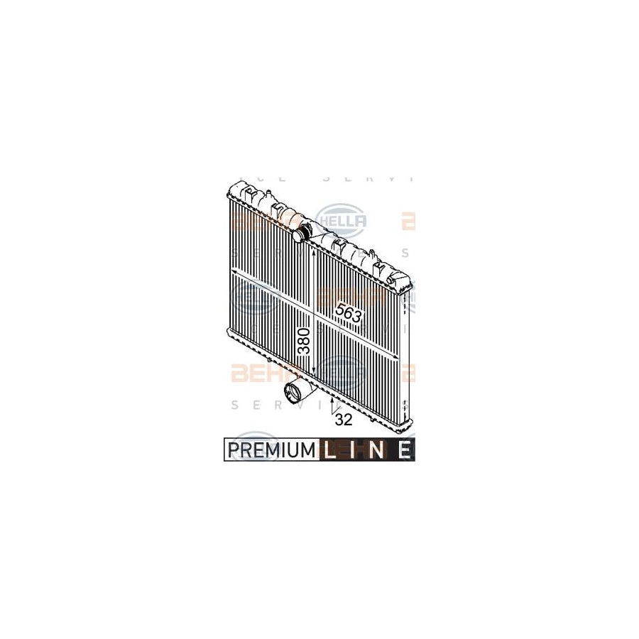 Hella 8MK 376 745-131 Engine Radiator