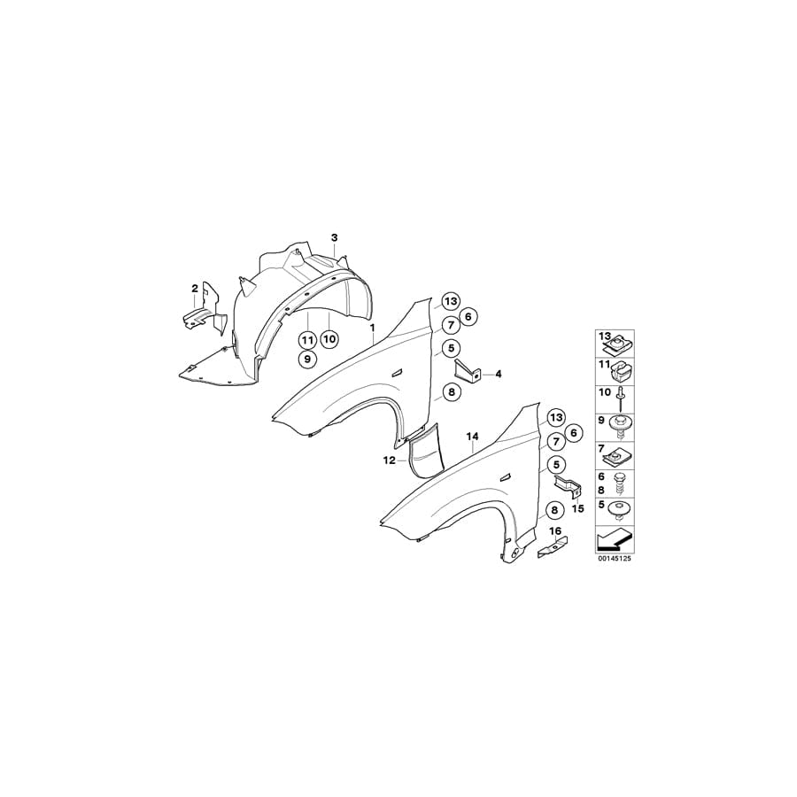 Genuine BMW 51773413244 E83 Cover, Side Panel, Primed Right (Inc. X3) | ML Performance UK Car Parts