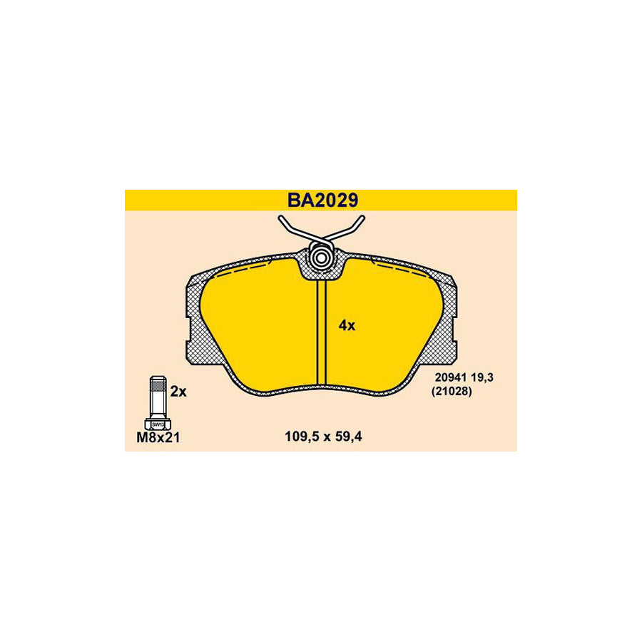 Barum BA2029 Brake Pad Set