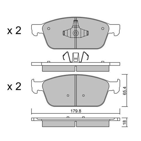 GENUINE FORD 2468770 FOCUS TAROX®* FORD PERFORMANCE FRONT BRAKE PAD KIT STRADA 122 (FAST ROAD) | ML Performance UK