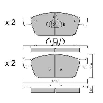 GENUINE FORD 2468770 FOCUS TAROX®* FORD PERFORMANCE FRONT BRAKE PAD KIT STRADA 122 (FAST ROAD) | ML Performance UK