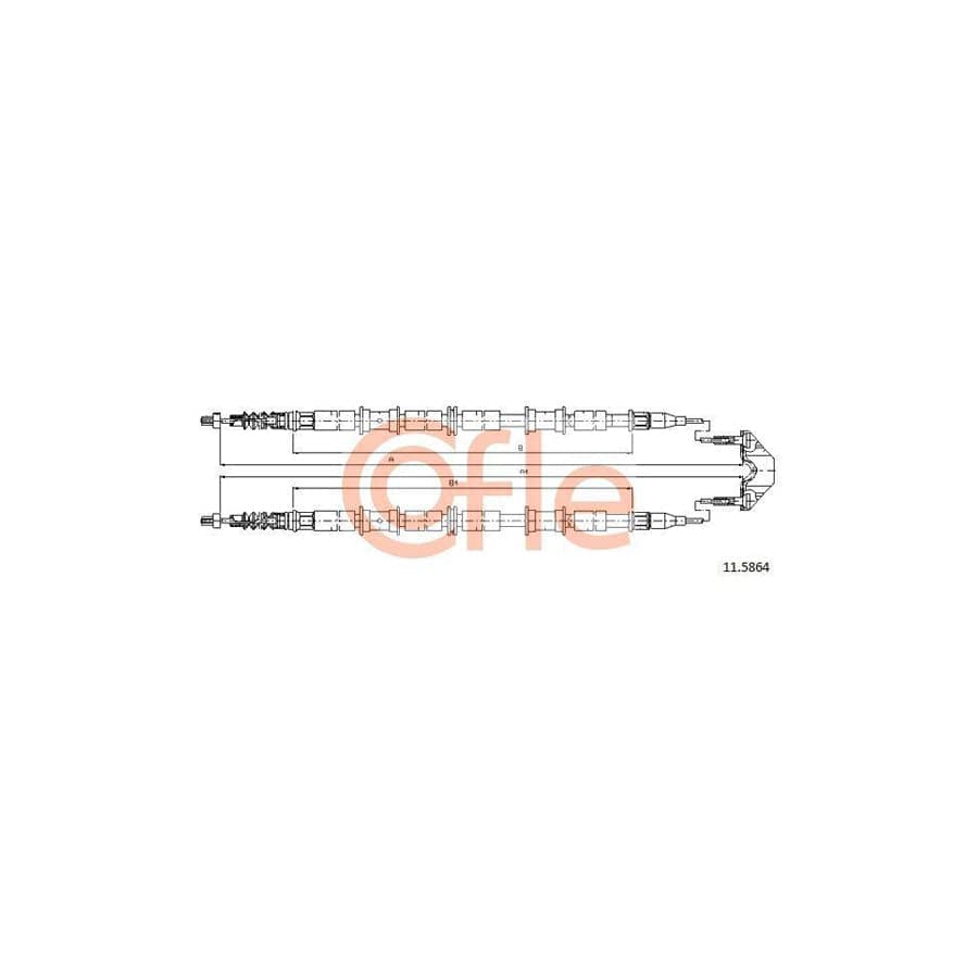 Cofle 11.5864 Hand Brake Cable