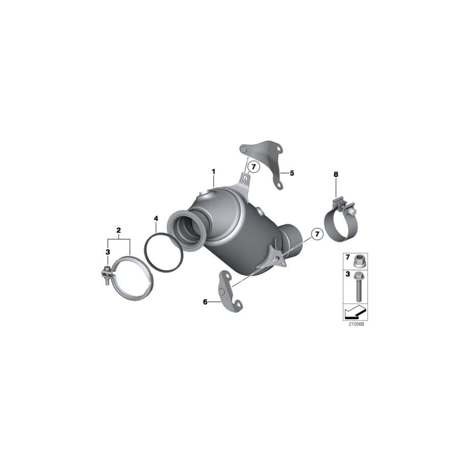 Genuine BMW 18207592875 F11 F10 F13 Holder Catalytic Converter Near Engine (Inc. 535i, 640i & 535iX) | ML Performance UK Car Parts