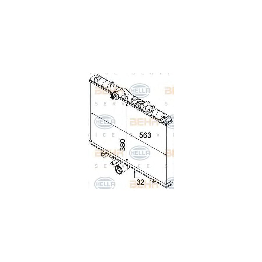 Hella 8MK 376 745-081 Engine Radiator