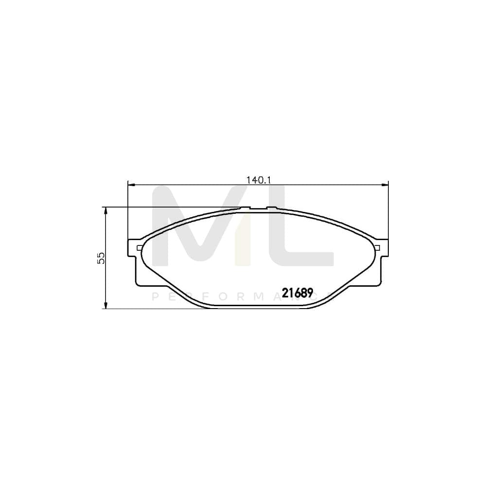 Hella 8DB 355 016-411 Brake Pad Set Not Prepared For Wear Indicator | ML Performance Car Parts