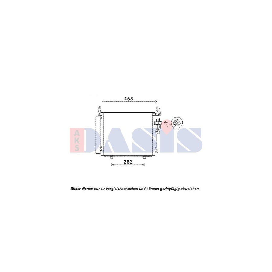 AKS Dasis 562026N Air Conditioning Condenser For Hyundai I10 I (Pa) | ML Performance UK