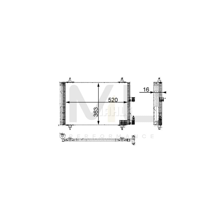 MAHLE ORIGINAL AC 350 000S Air conditioning condenser with dryer | ML Performance Car Parts