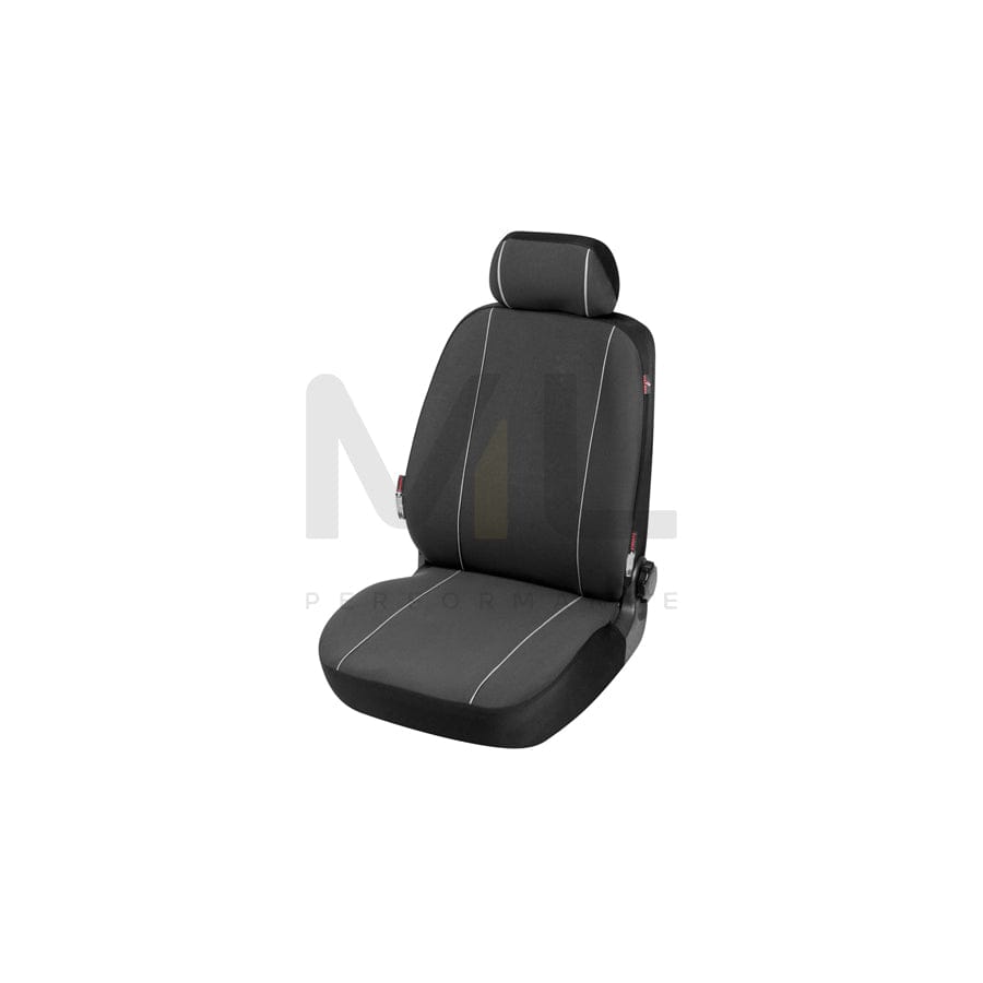 WALSER Modulo 13555 Car seat cover Black/White, Polyester, Front | ML Performance Car Parts