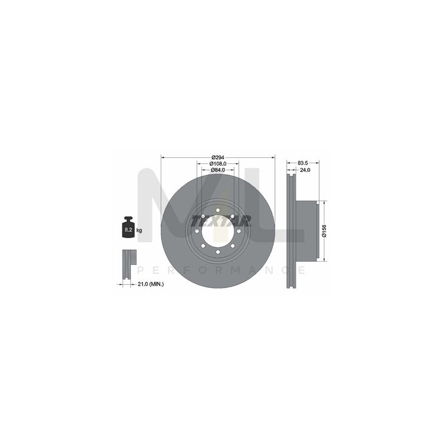 TEXTAR 93175300 Brake Disc for IVECO Daily Internally Vented, without wheel hub, without wheel studs | ML Performance Car Parts