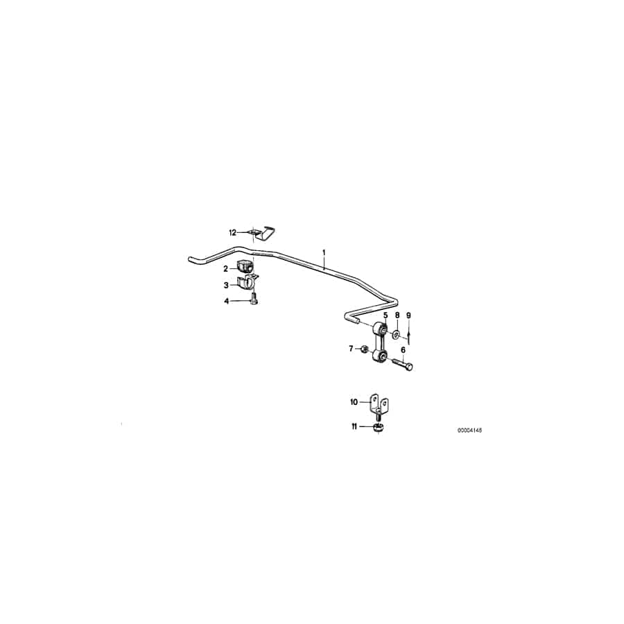 Genuine BMW 33551127435 E28 E24 Stabilizer, Rear D=14MM (Inc. 528i, 525i & 528e) | ML Performance UK Car Parts