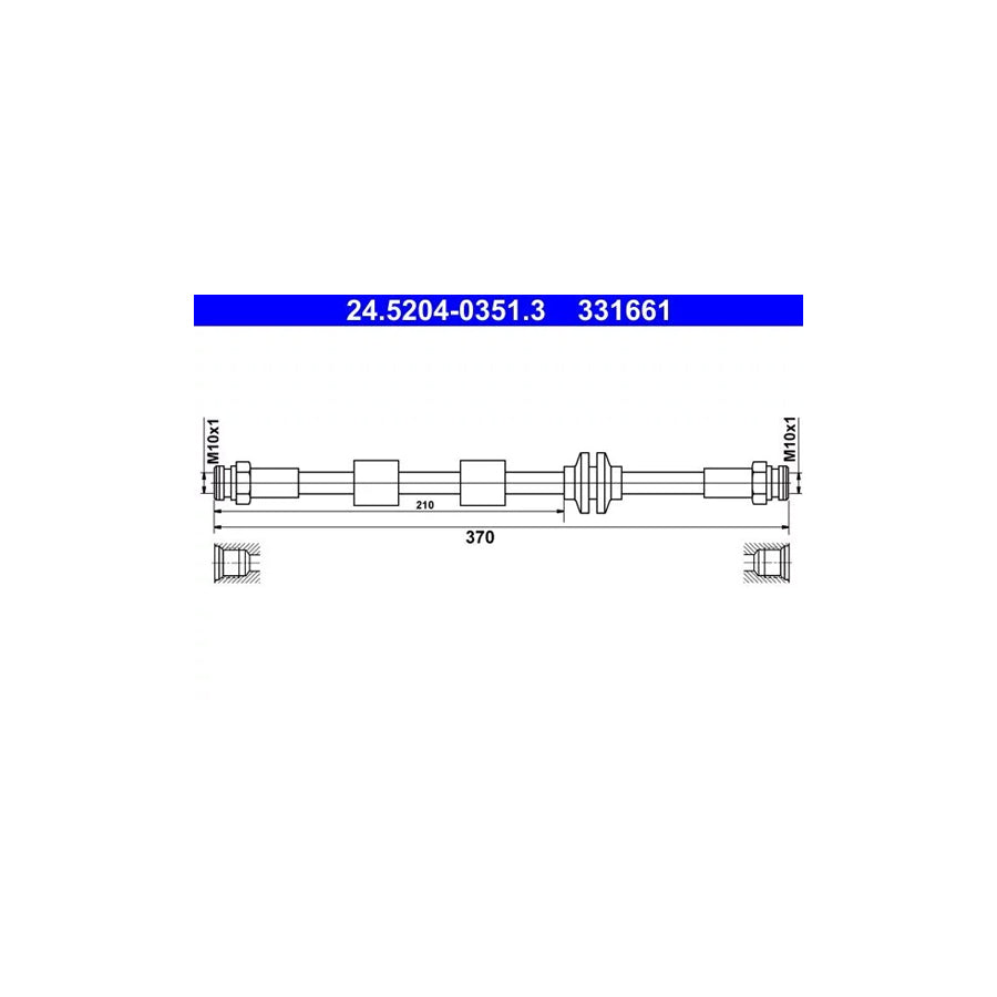 ATE 24.5204-0351.3 Brake Hose